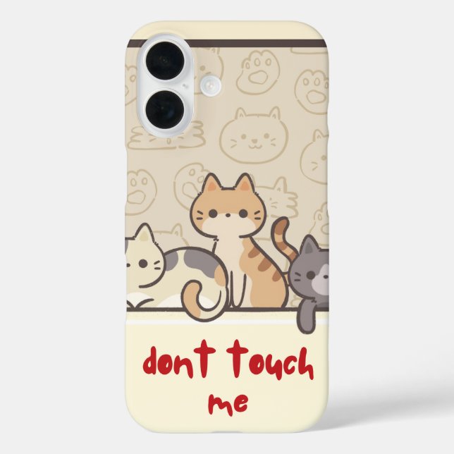 Étui de téléphone pour chat Ne me touche pas | Cha (Verso)
