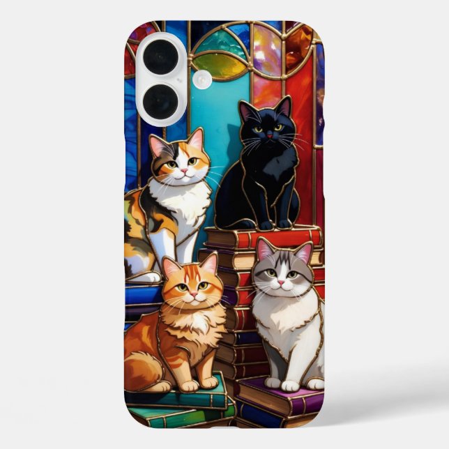 Étui de téléphone pour chats mignons amateur de ch (Verso)