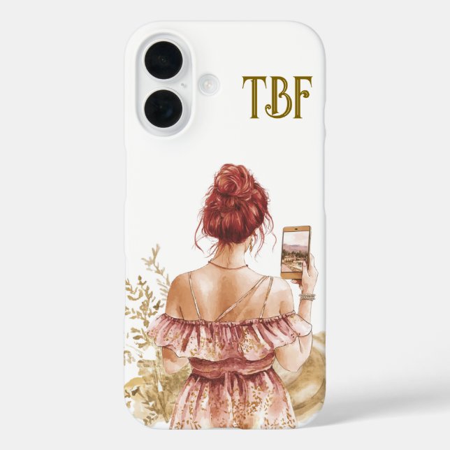 Étui de téléphone pour fille trendy selfie (Verso)