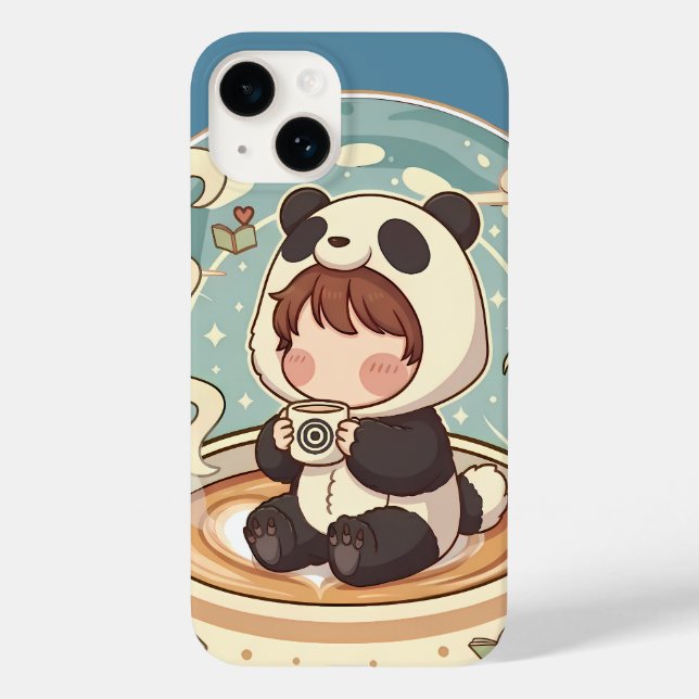 Étui de téléphone protecteur Cozy Panda Brew (Verso)