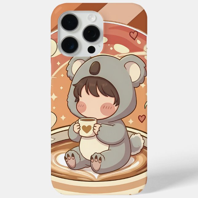 Étui de téléphone protecteur Kawaii Chibi Koala (Verso)