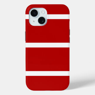 Étui de téléphone rayé rouge et blanc