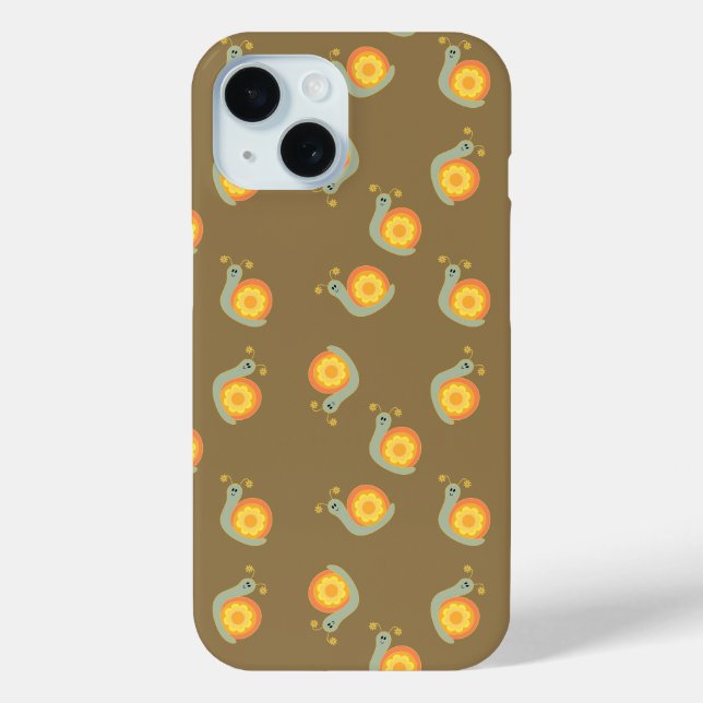 Étui de téléphone rétro Groovy Flower Child Escarg (Verso)