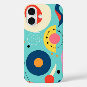 Étui de téléphone rétro vintage gras et coloré dur