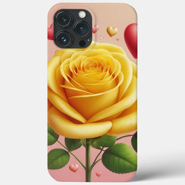 Étui de téléphone Rose Jaune (Verso)
