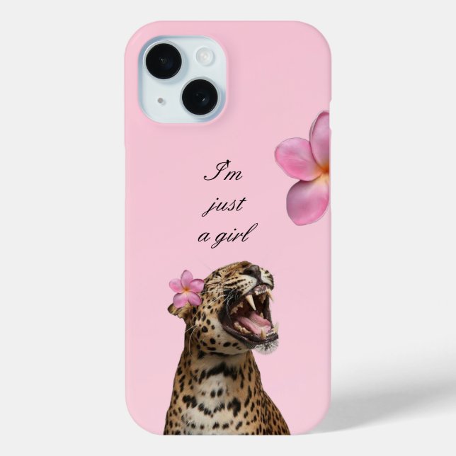 Étui de téléphone rose léopard Soft Girl |Tendance (Verso)