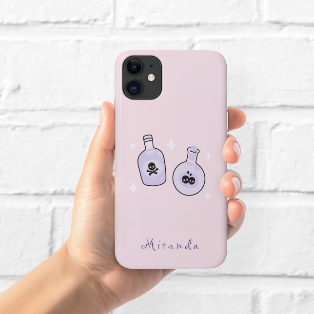Étui de téléphone rose Potions magiques sorcières (Créateur téléchargé)