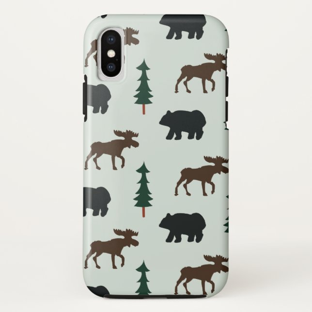 Étui de téléphone rustique ours animaux de la forê (Dos)