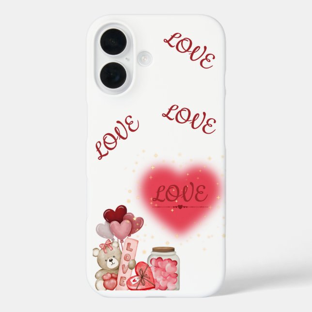 Étui de téléphone Saint-Valentin Ourson Mignon & C (Verso)