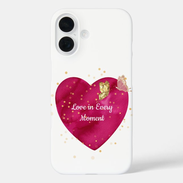 Étui de téléphone Saint-Valentin papillon Cœur & O (Verso)