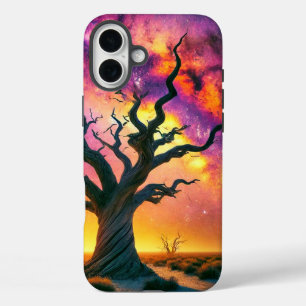 Étui de téléphone Scène d'arbre au coucher du sole