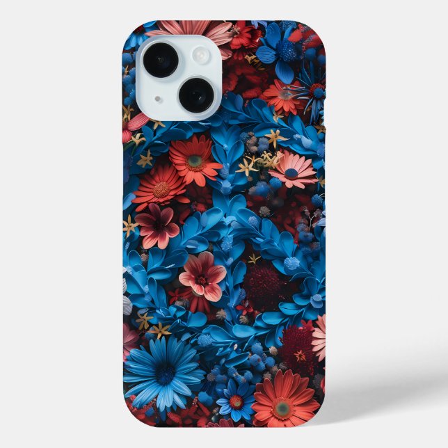Étui de téléphone Signe de Paix Floral (Verso)