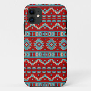 Étui de téléphone Turquoise et Rouge des mesas du