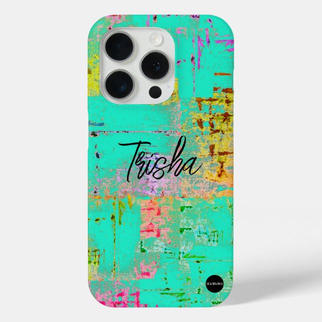 Étui de téléphone turquoise mixte en détresse HAMb (Verso)