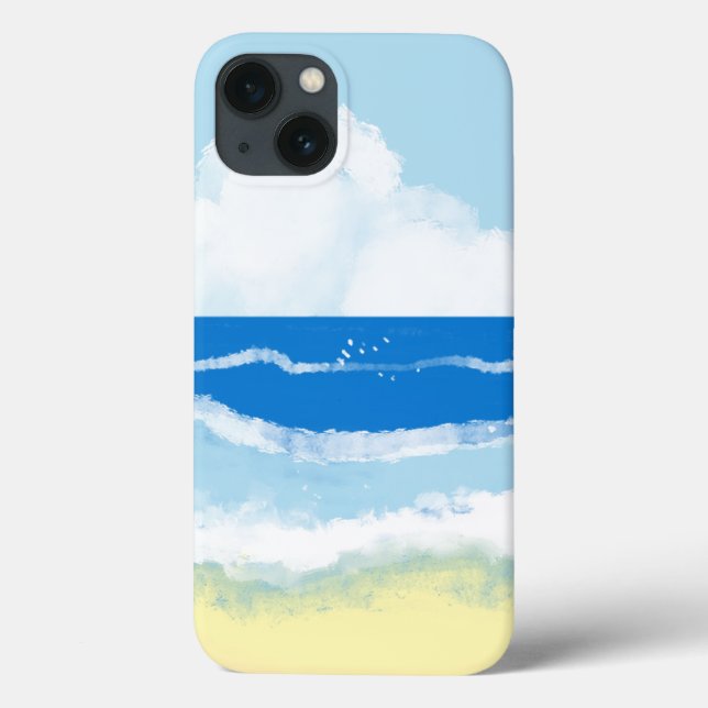 Étui de téléphone Vagues Océaniques Abstraites & P (Verso)