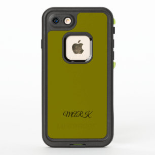Étui de téléphone vert-jaune personnalisé avec N