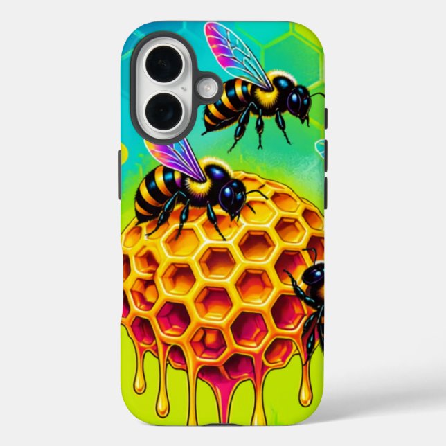 Étui de téléphone vibrant en forme d'abeille à mie (Verso)