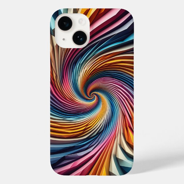 Étui de téléphone Vortex Géométrique Vibrant - Col (Verso)