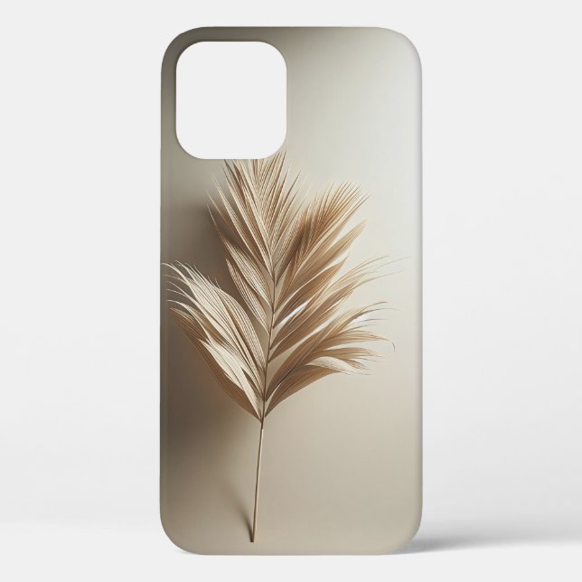 Étui Élégant Feuille de Palmier Séchée - Téléphone (Verso)