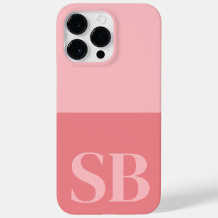 Étui élégant minimaliste à monogramme initial Case