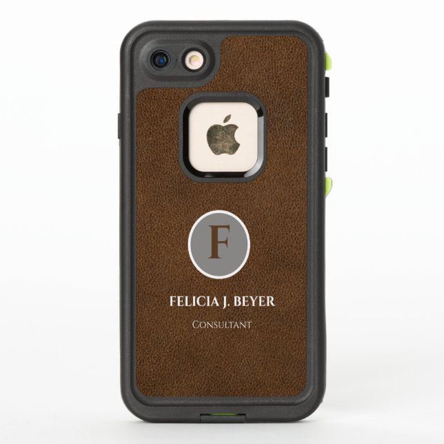 Étui élégant pour iPhone avec monogramme personnal (Dos)