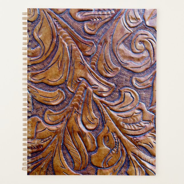 Étui En Cuir Tan Embossé (Devant)