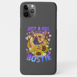 Étui Fille Mignonne Aime Tournesol Boston Terrier