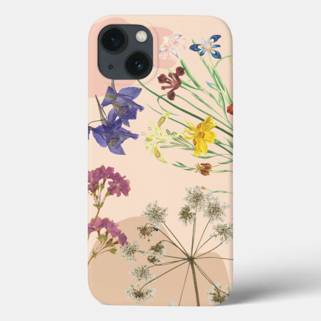 Étui 'Fleur de sauvage vintage pressée Boho' pour  (Verso)