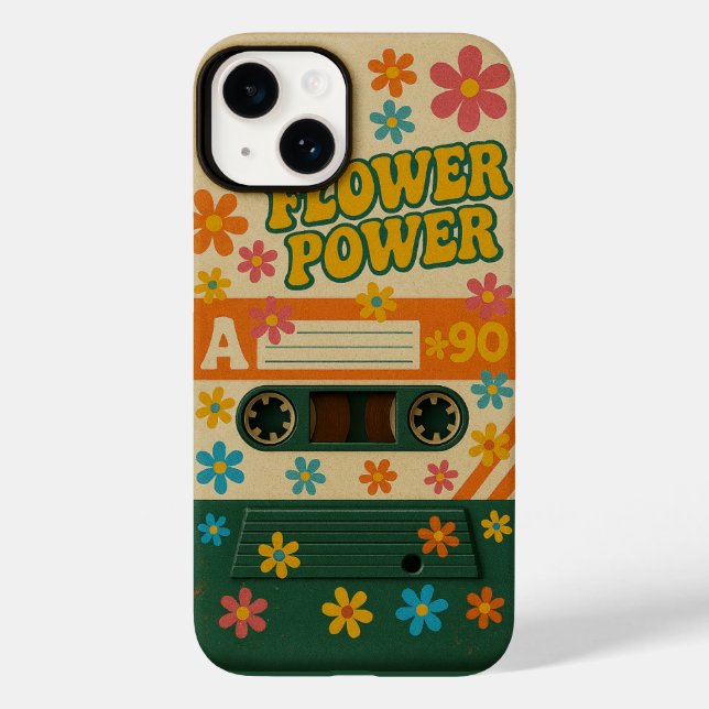 Étui Fleur Power Années Soixante pour Apple iPhone (Verso)