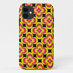 Étui fleur rose jaune
