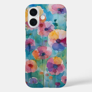 Étui floral pastel aquarelle pour iPhone