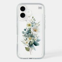 Étui floral pour téléphone en eucalyptus