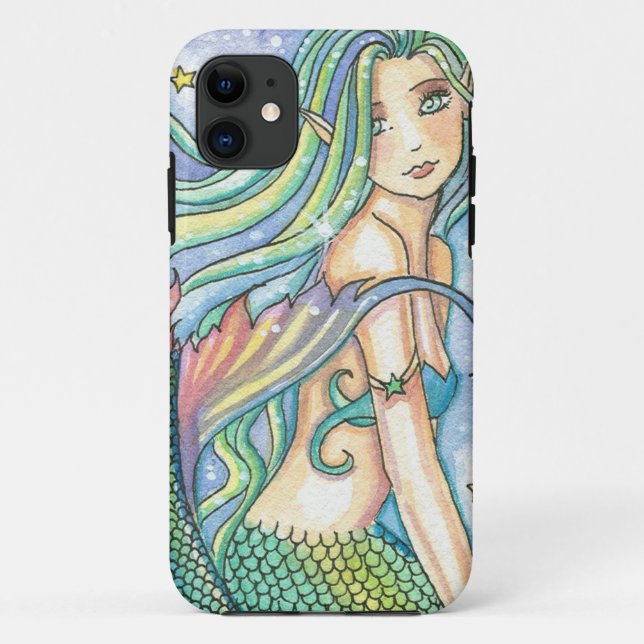 Étui Green Mermaid pour iPhone 5 par Molly Harriso (Dos)