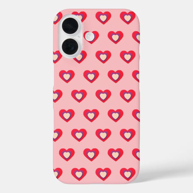 Étui Hearts Rose Rouge Violet pour iPhone / iPad p (Verso)