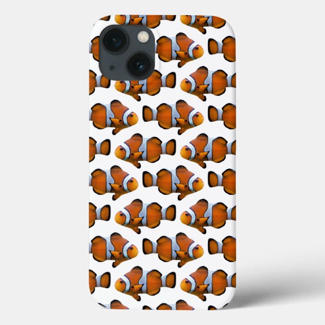 Étui iPad Clownfish Frenzy (Blanc) (Verso)
