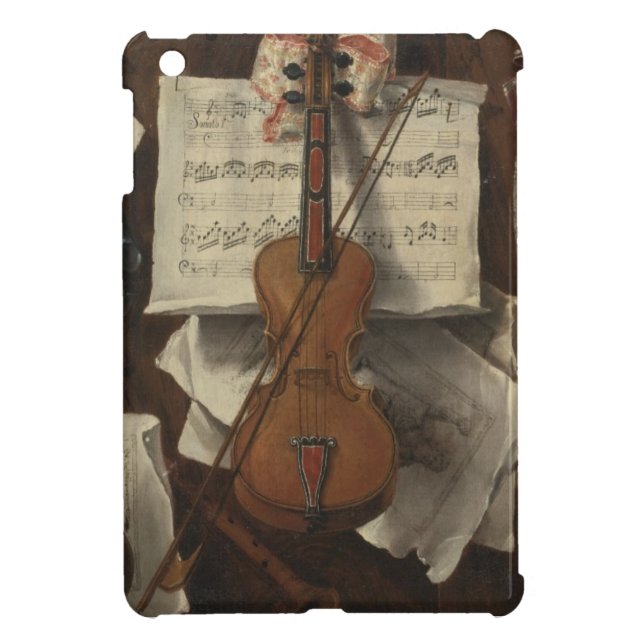 Étui iPad Mini Sebastiano Lazzari Trompe - Violin and Music Notes (Dos)