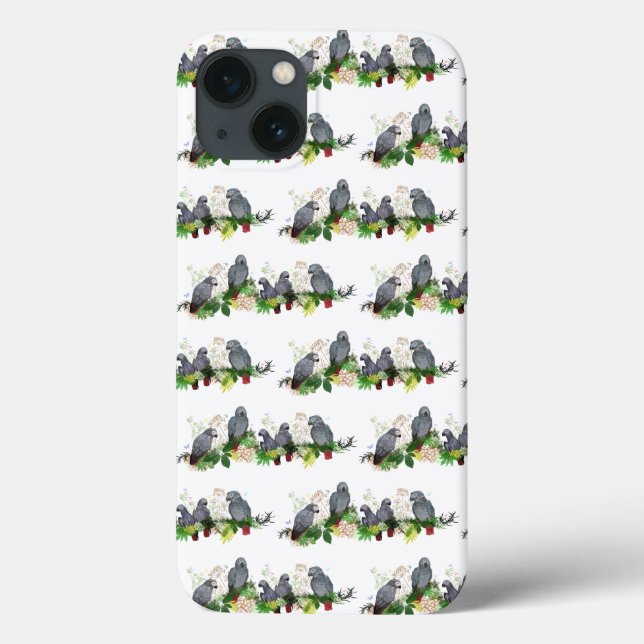 Étui iPad pour fête de perroquet gris africain (Verso)
