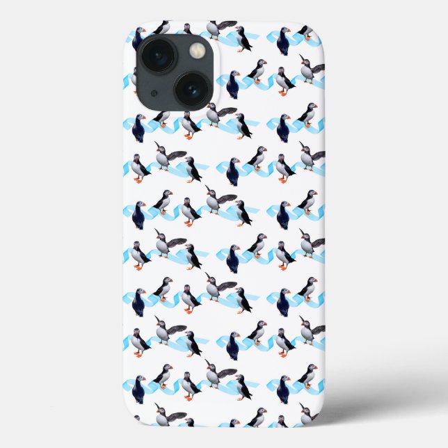 Étui iPad Puffin Party (choisissez la couleur) (Verso)