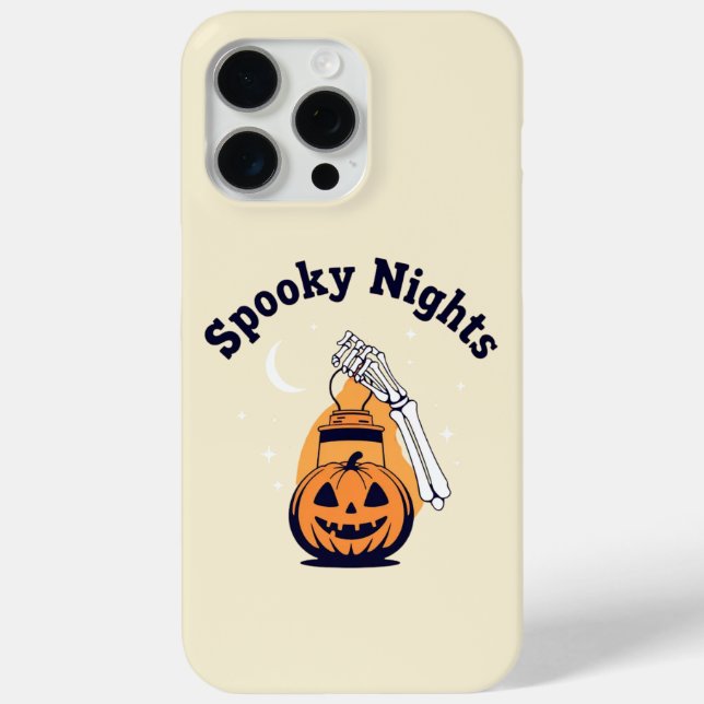 Étui iPho pour Halloween Main de Squelette Citroui (Verso)