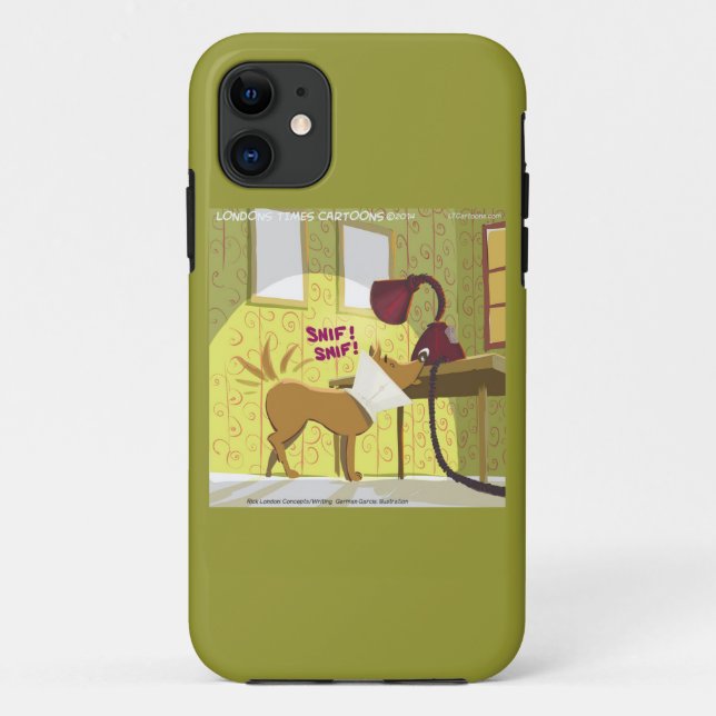 Étui iPhone5 drôle Lampe reniflante pour chien col (Dos)