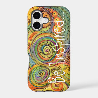 Étui iPhone 11 "Soyez Inspiré" Colorié Doodle