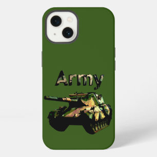 Etui iPhone 13 Char d'assaut de l'armée kaki vert, Coque iPhone 1