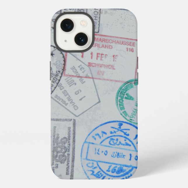 Etui iPhone 13 Conception de visa de passeport Coque Apple Iphone (Verso)