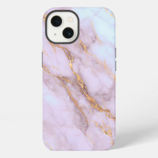 Etui iPhone 13 Coque iphone en marbre rose et or - Luxe Glam Seri