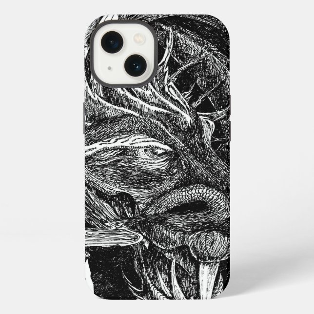 Etui iPhone 13 Coque iphone "initial" du dragon (Verso)