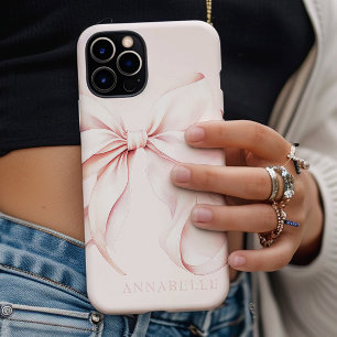 Etui iPhone 13 Coque iPhone / iPad Nœud Rose Clair