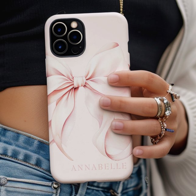 Etui iPhone 13 Coque iPhone / iPad Nœud Rose Clair (Créateur téléchargé)
