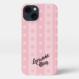 Etui iPhone 13 Coque iphone Polka-point rose personnalisé