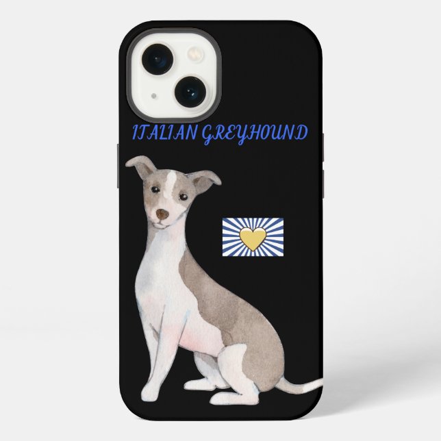 Etui iPhone 13 Coque ITALIEN GREYHOUND APPLE IPHONE 13. (Verso)