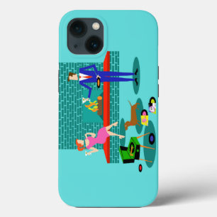 Etui iPhone 13 Couple rétro avec Chien iPhone 6 Coque